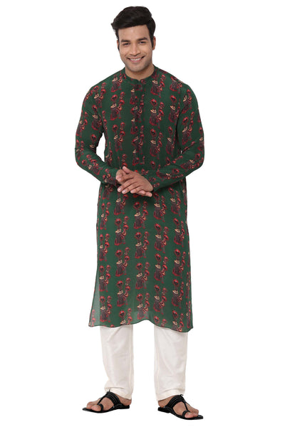 Masaba menswear Green Nomads Kurta festive indian designer wear online shopping melange singapore