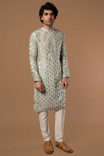 masaba menswear Grey Teardrop Kurta festive indian designer wear men online shopping melange singapore