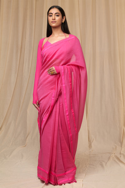Masaba Hot Pink Slogan Sportee Saree festive indian designer wear online shopping melange singapore