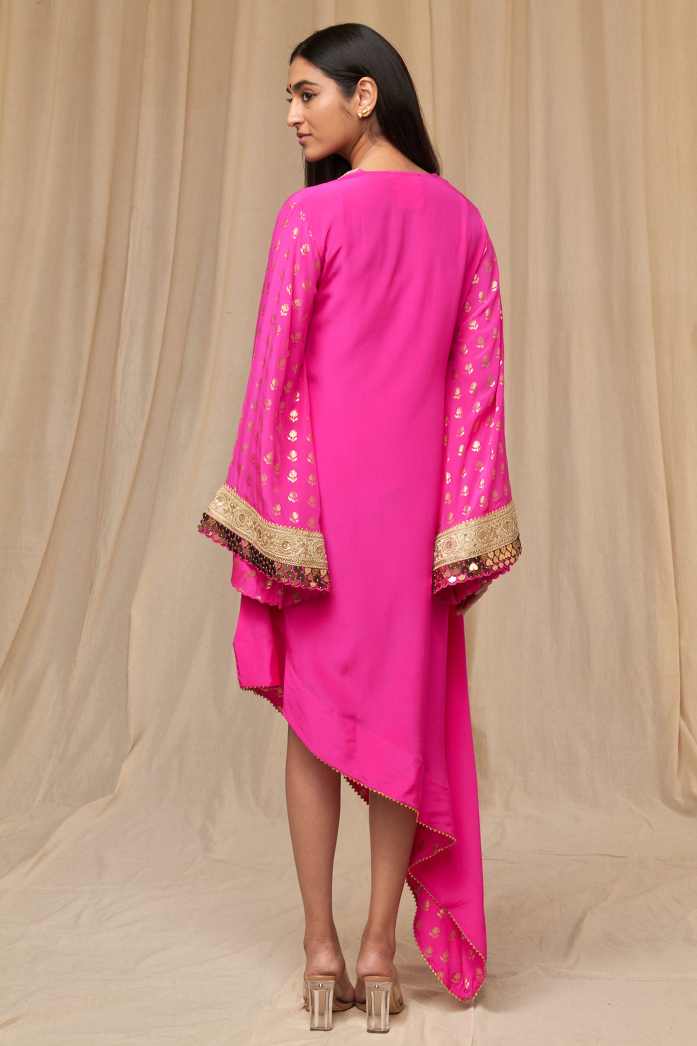 Masaba Hot Pink Wallflower Kaftan festive indian designer wear online shopping melange singapore