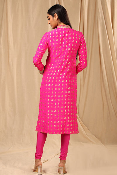 masaba Hot Pink Wallflower Kurta festive indian designer wear online shopping melange singapore