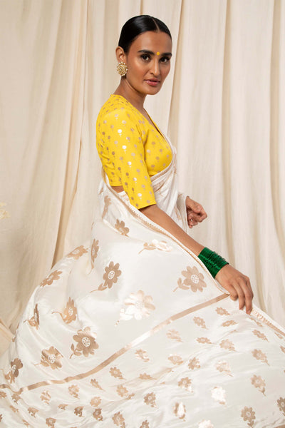 Masaba Ivory Oversized 70's Flower Saree festive indian designer wear online shopping melange singapore
