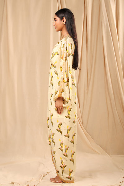 Masaba Ivory Floral Fantasy Kaftan festive indian designer wear online shopping melange singapore