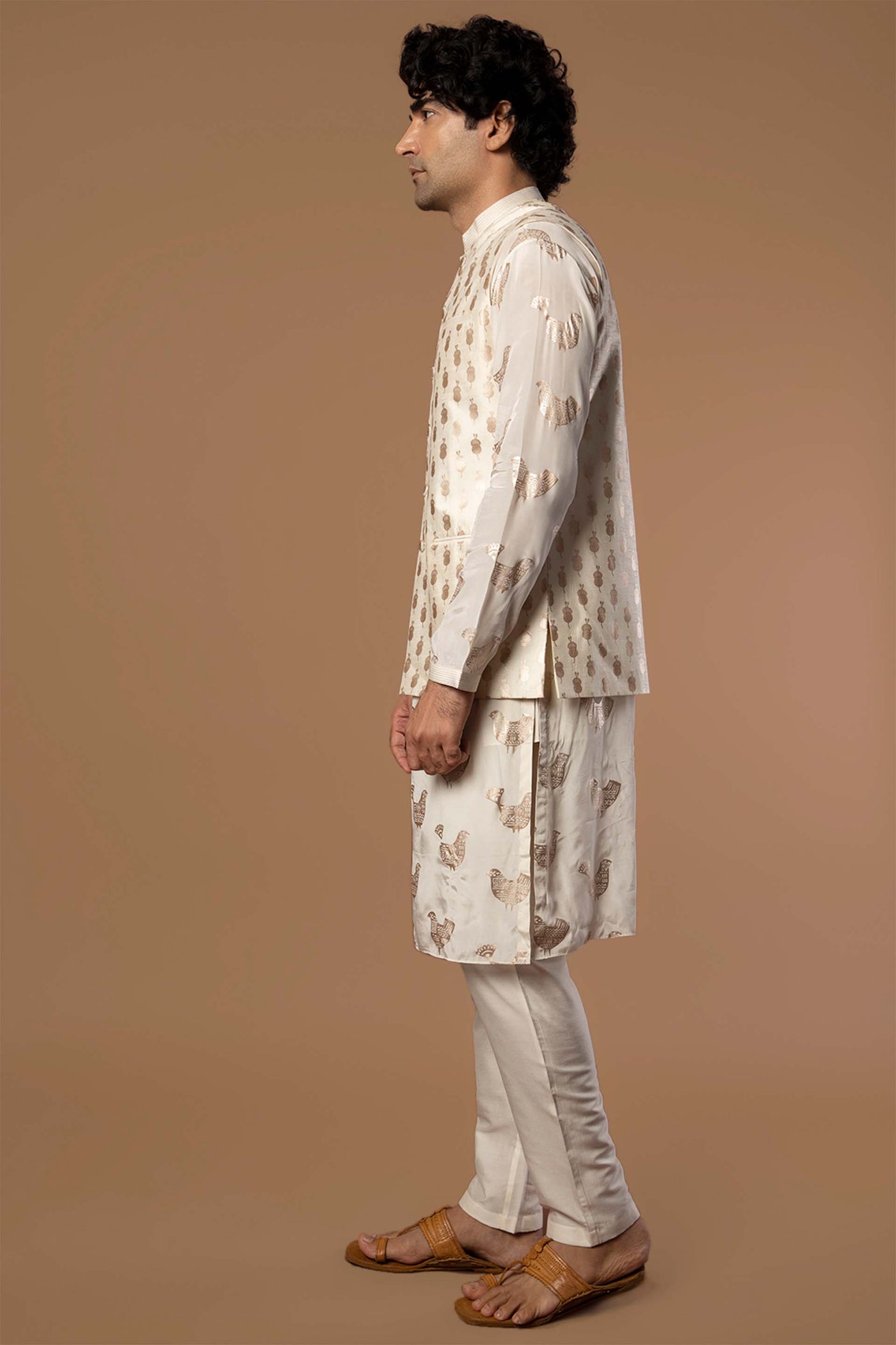 masaba menswear Ivory Teardrop Bandi Set festive indian designer wear men online shopping melange singapore