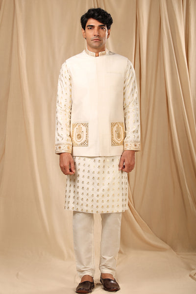 Masaba menswear Ivory Wallflower Kurta Set festive indian designer wear online shopping melange singapore