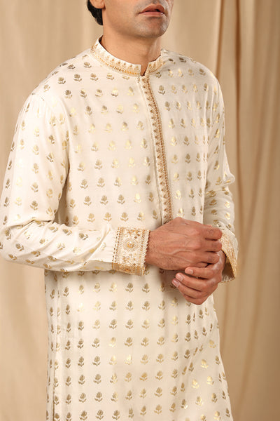 masaba menswear Ivory Wallflower Kurta festive indian designer wear online shopping melange singapore