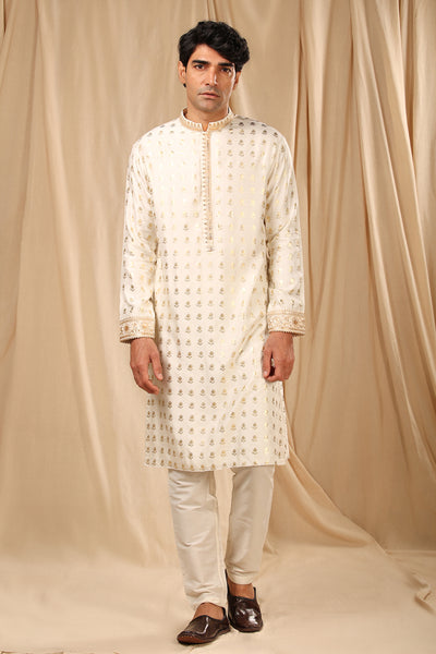 masaba menswear Ivory Wallflower Kurta festive indian designer wear online shopping melange singapore