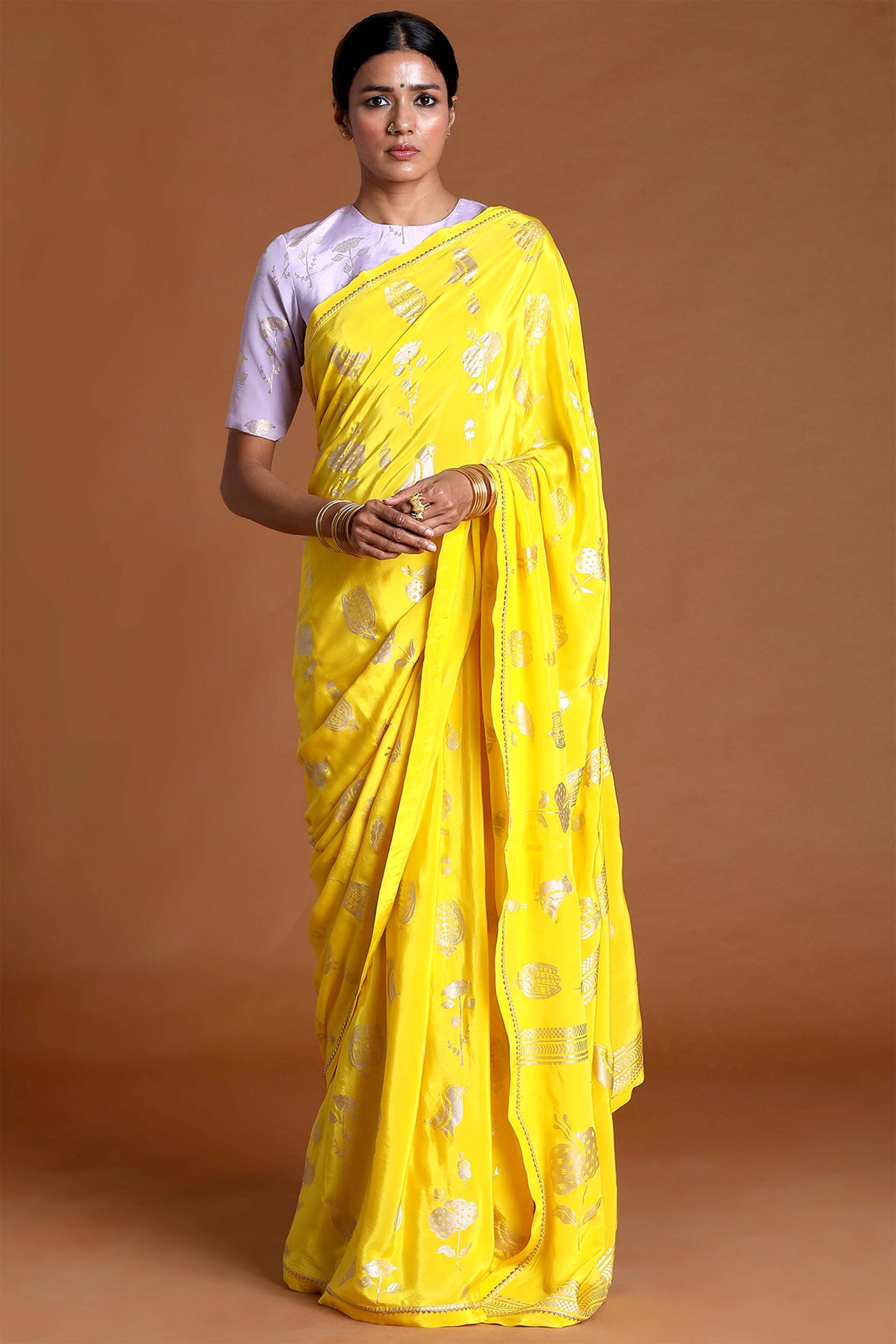 masaba Lemon Yellow All Star Saree festive indian designer wear online shopping melange singapore