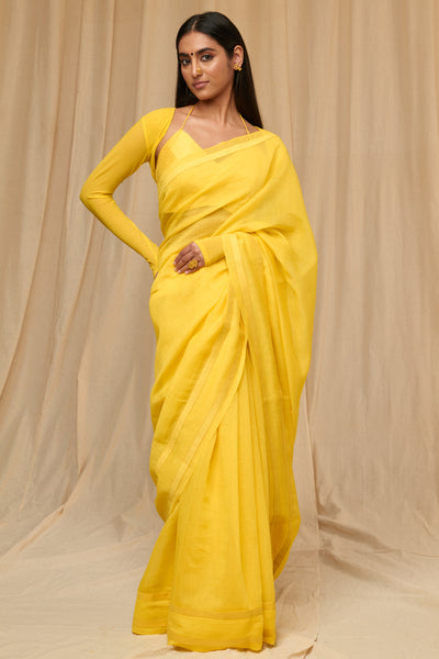 Masaba Lemon Yellow Chaand Taara Sportee Saree festive indian designer wear online shopping melange singapore