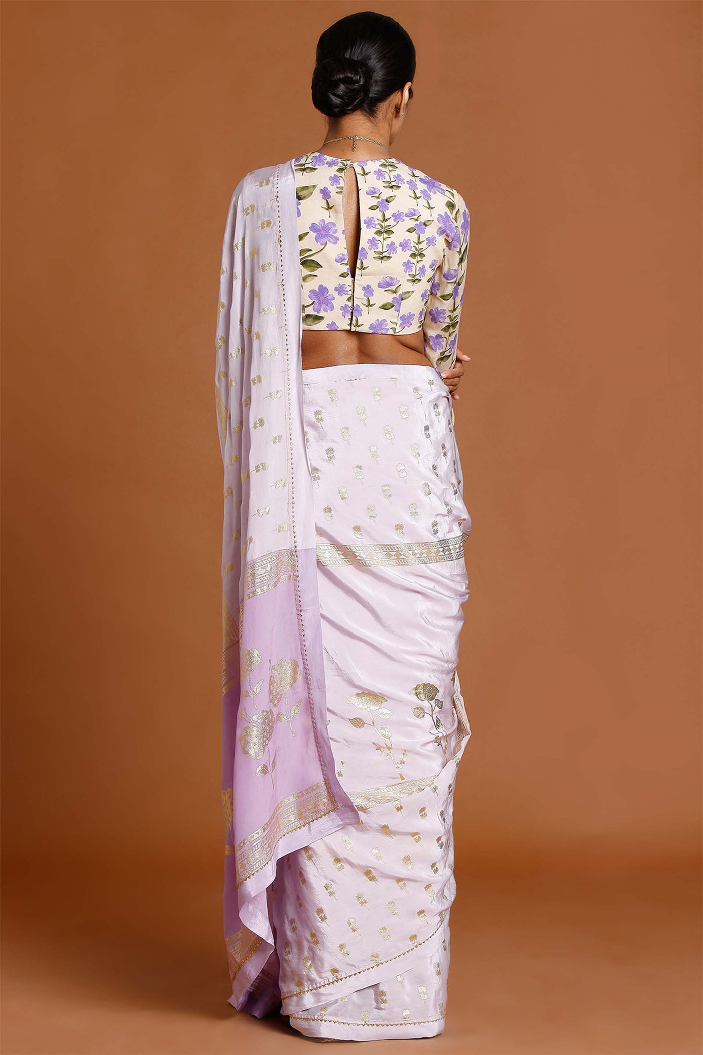 masaba Lilac Fern And Moon Saree festive indian designer wear online shopping melange singapore