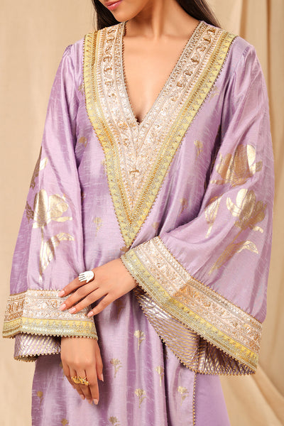 masaba Lilac Wine Garden Kurta festive indian designer wear online shopping melange singapore