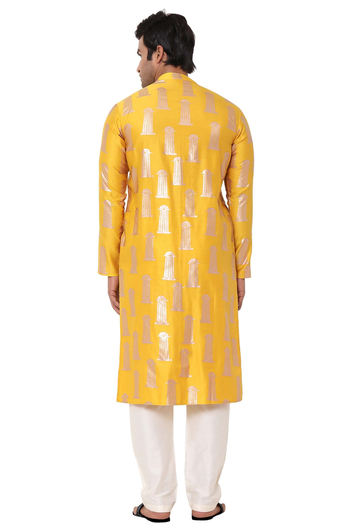 Masaba menswear Mustard Blooming Pillar Kurta festive indian designer wear online shopping melange singapore