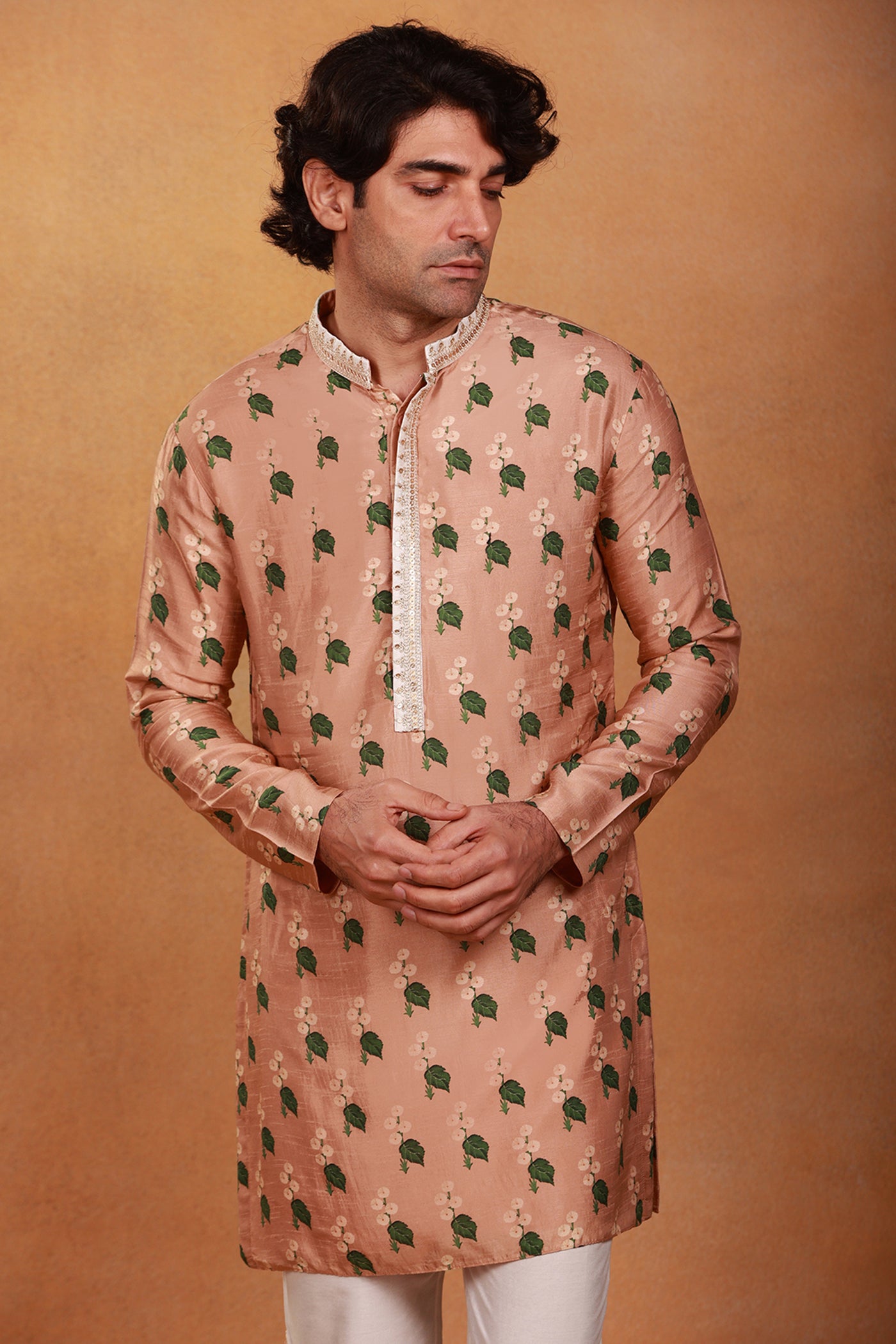 Masaba menswear Oatmeal Cotton Candy Kurta online shopping melange singapore festive indian designer wear