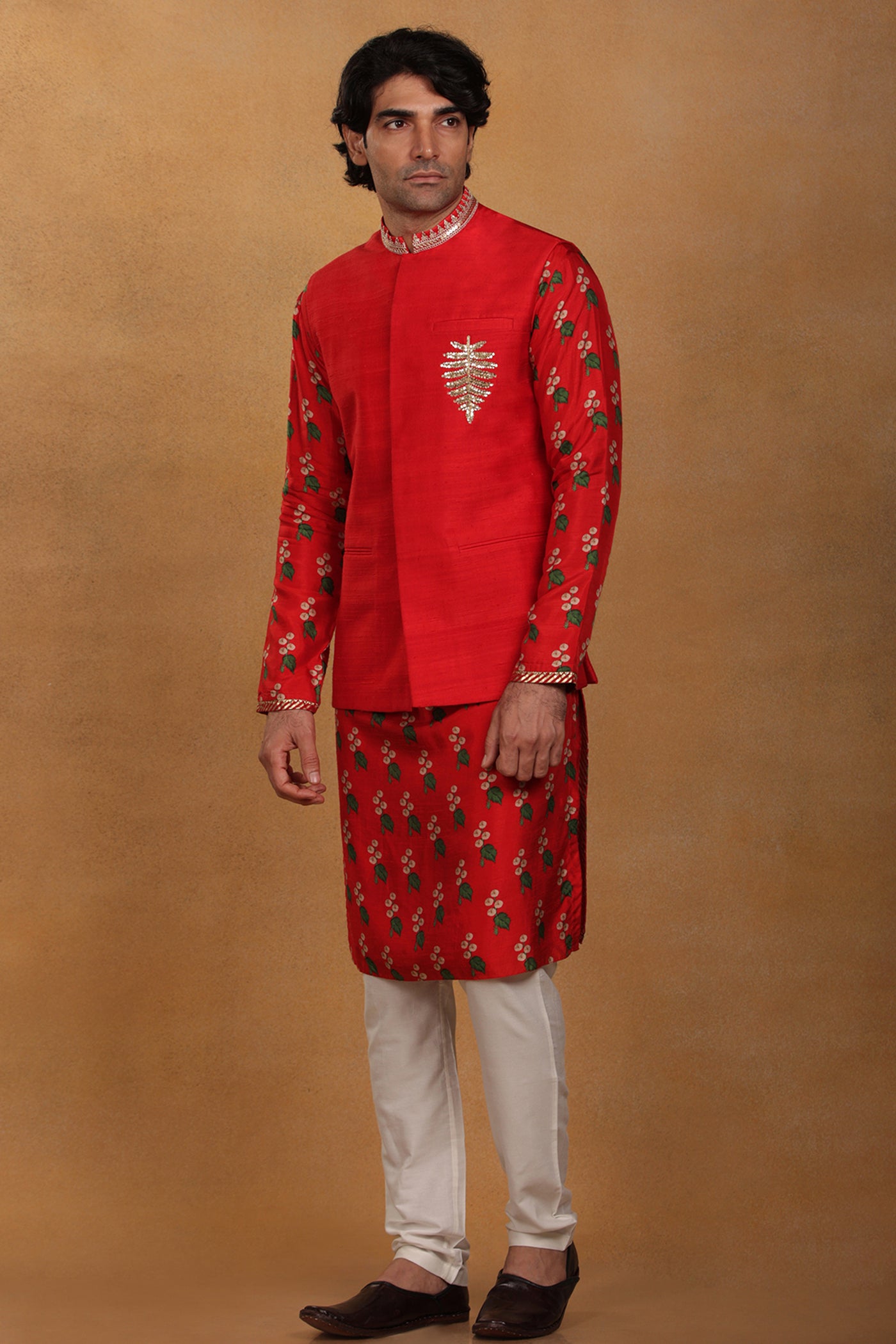 Masaba menswear Red Cotton Candy Kurta Set festive indian designer wear online shopping melange singapore