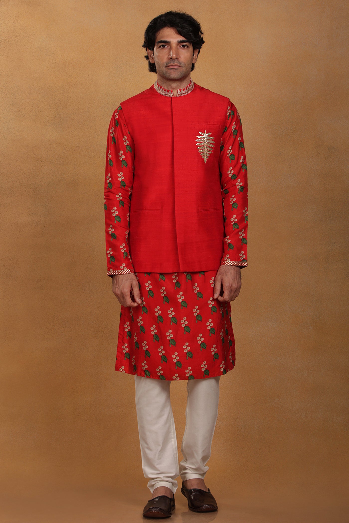 Masaba menswear Red Cotton Candy Kurta Set festive indian designer wear online shopping melange singapore