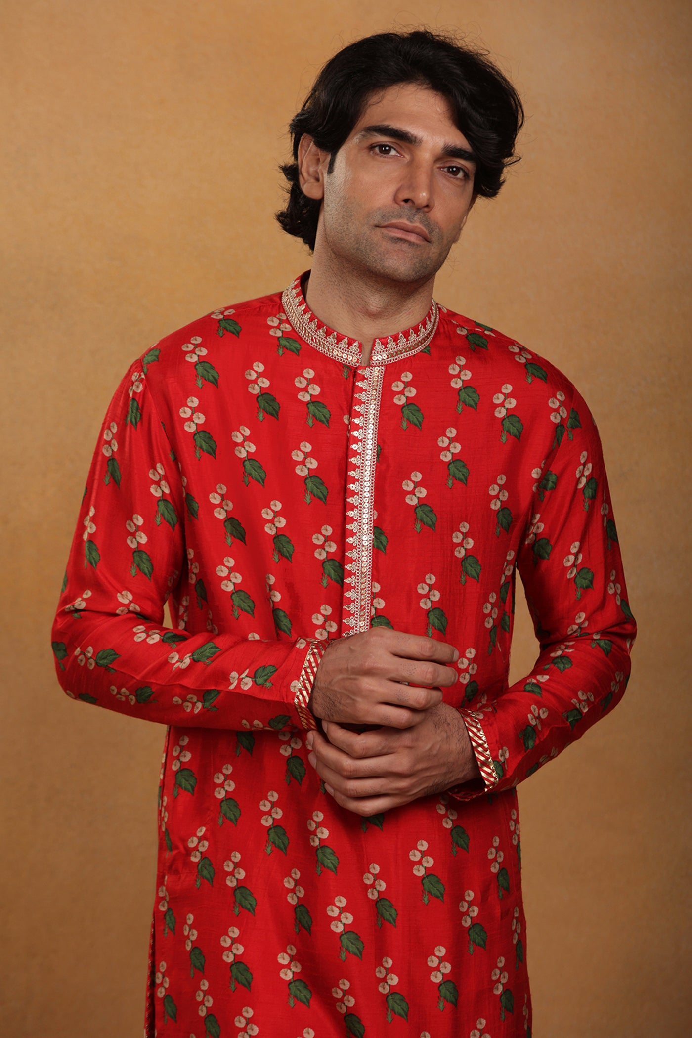 Masaba Red Cotton Candy Kurta festive menswear online shopping melange singapore indian designer wear