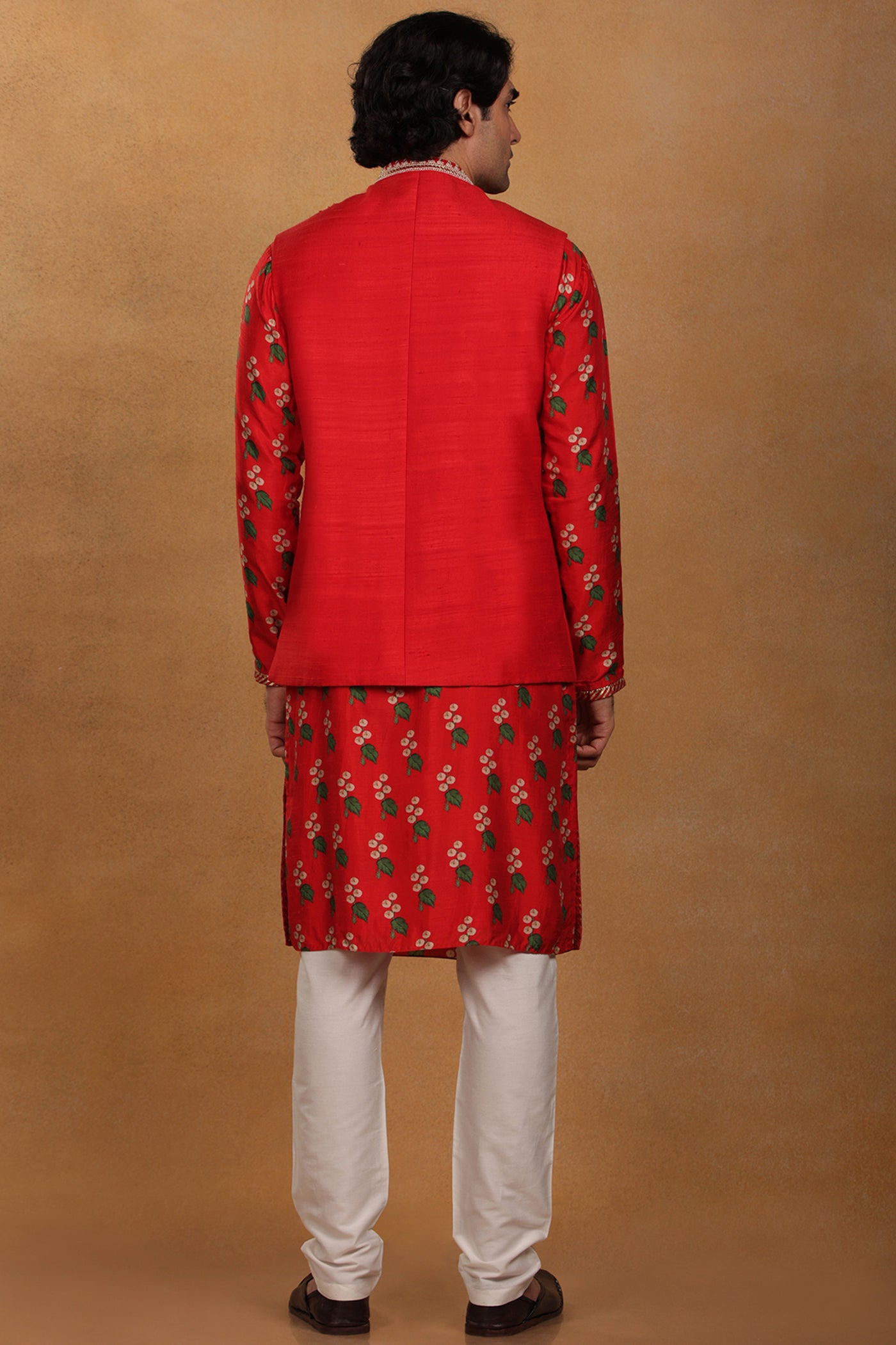 Masaba menswear Red Embroidered Bandi festive indian designer wear online shopping melange singapore