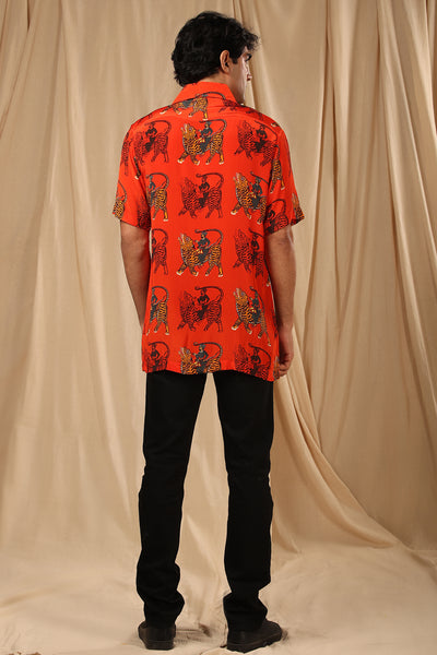 MASABA Red Sultan Shirt indian designer womenswear fashion online shopping melange singapore