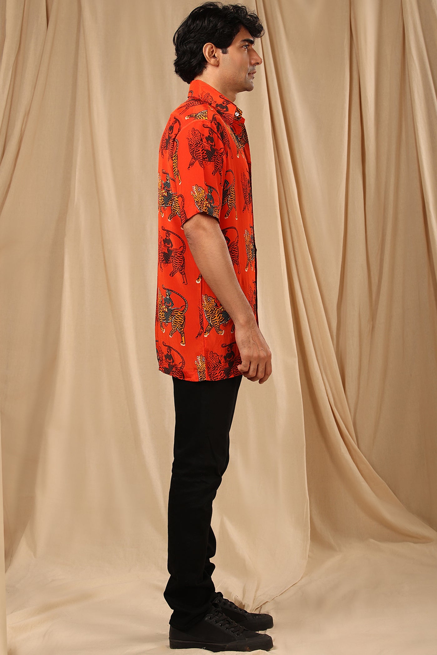 MASABA Red Sultan Shirt indian designer womenswear fashion online shopping melange singapore