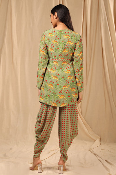 Masaba Sage Oasis Angrakha Set festive fusion indian designer wear online shopping melange singapore