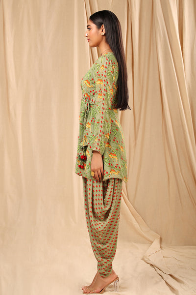 Masaba Sage Oasis Angrakha Set festive fusion indian designer wear online shopping melange singapore