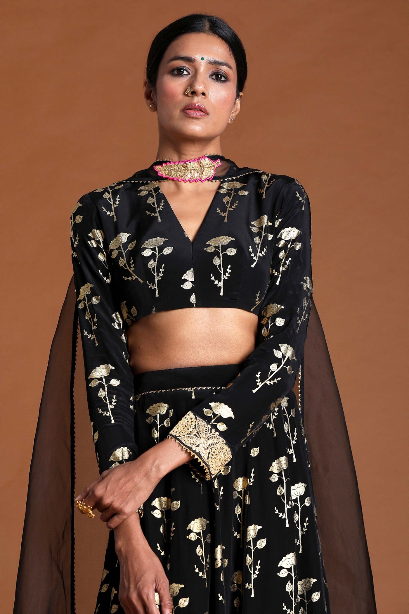masaba Shooting Star Lehenga black festive occasion indian designer wear online shopping melange singapore