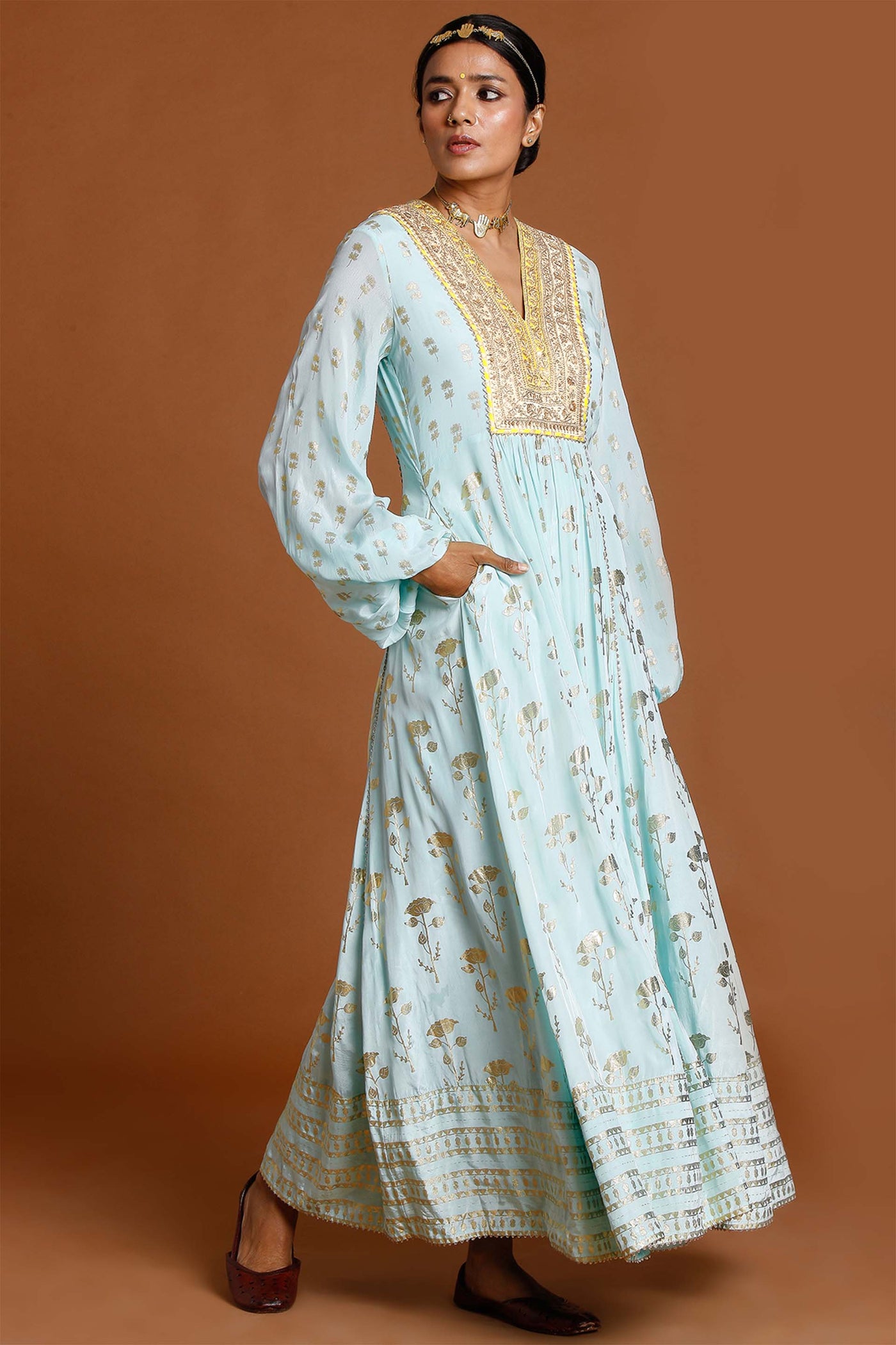 masaba Sea Blue Periwinkle Kurta Dress festive indian designer wear online shopping melange singapore