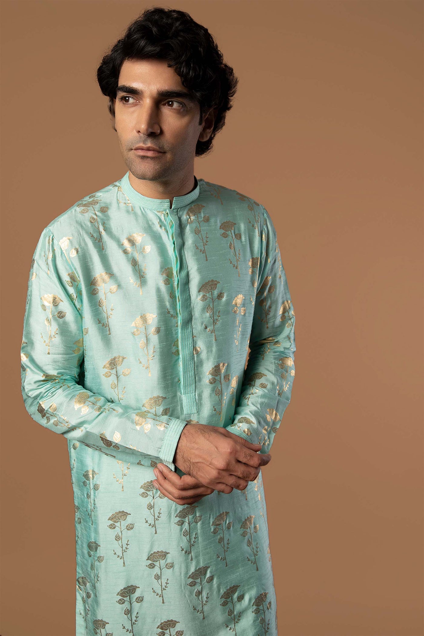 masaba menswear Sea Blue Periwinkle Kurta festive indian designer wear mens online shopping melange singapore