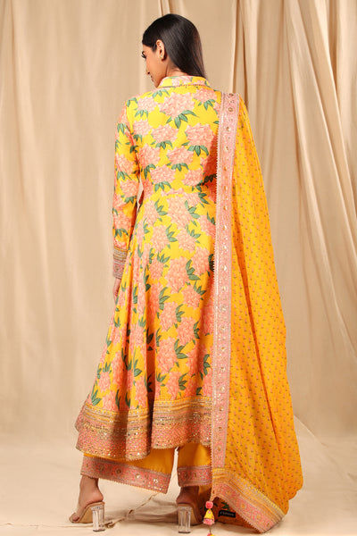 Masaba Sunshine Yellow Candy Swirl Culotte Set festive indian designer wear online shopping melange singapore