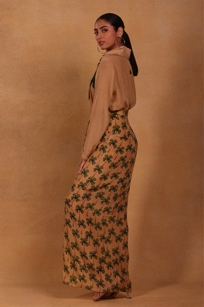 masaba tan coco drape skirt set western indian designer wear online shopping melange singapore