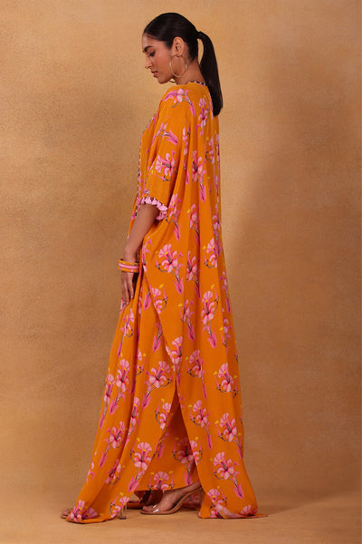 masaba yellow cherry blossom cape set western indian designer wear online shopping melange singapore