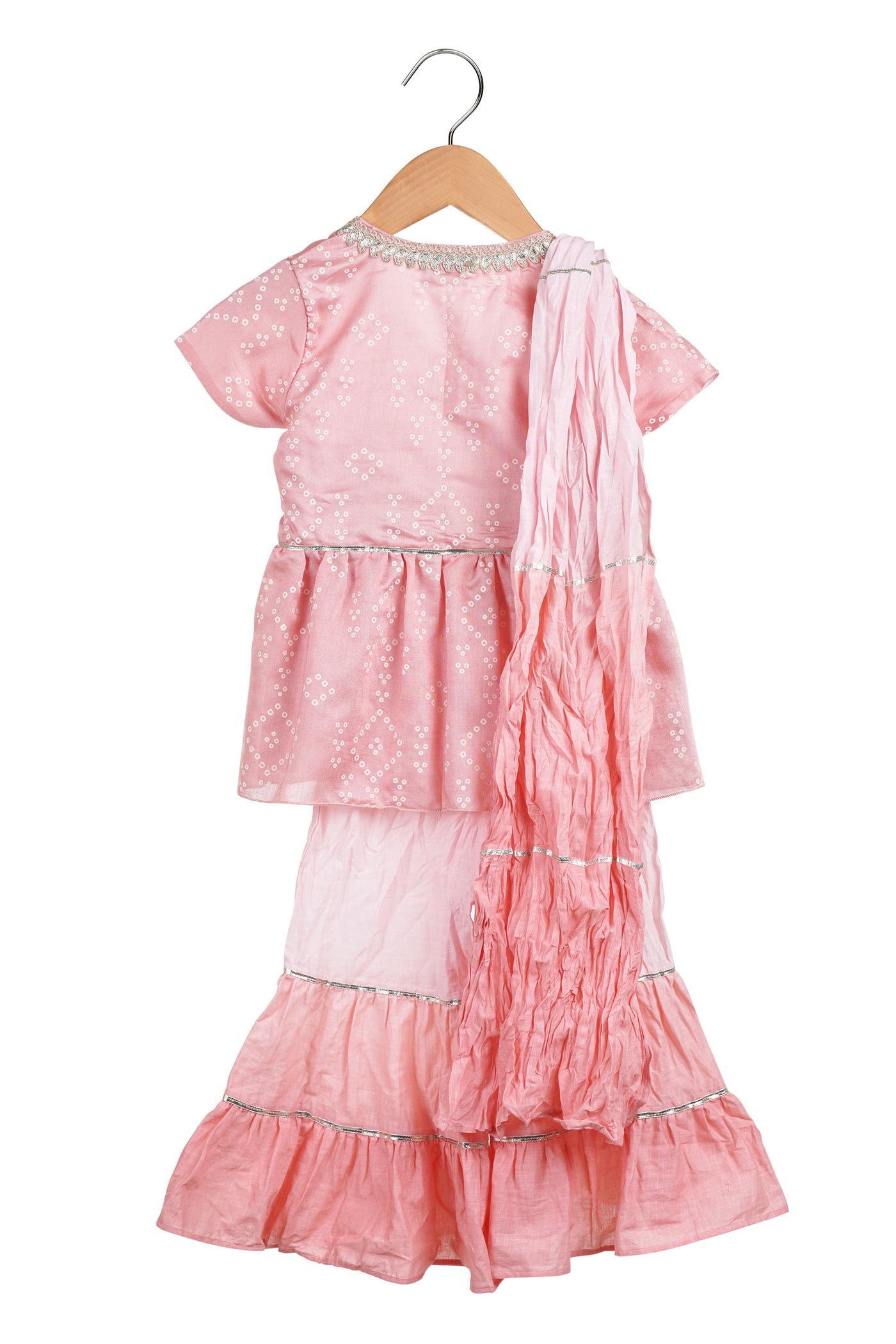 Mi ducle an'ya Blush Shaded Sharara blush festive kidswear girls online shopping melange singapore indian designer wear