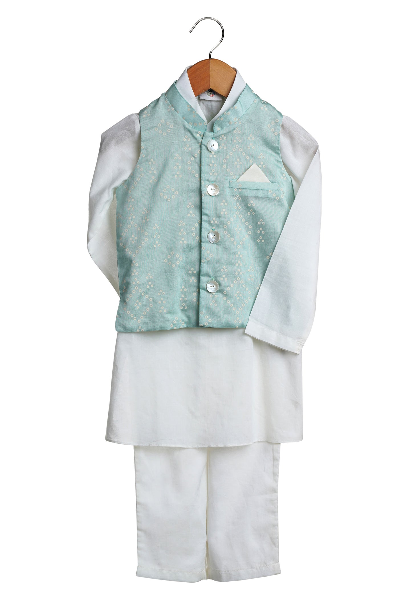 Mi ducle an'ya Fern Bandhgala Set Set festive kidswear girls online shopping melange singapore indian designer wear