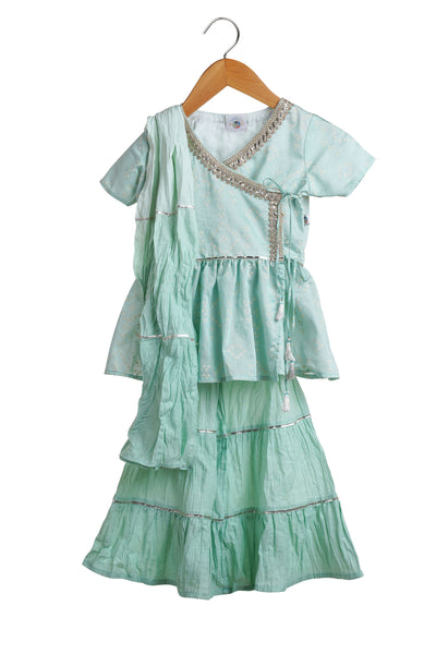 Mi ducle an'ya Fern Shaded Sharara Fern festive kidswear girls online shopping melange singapore indian designer wear