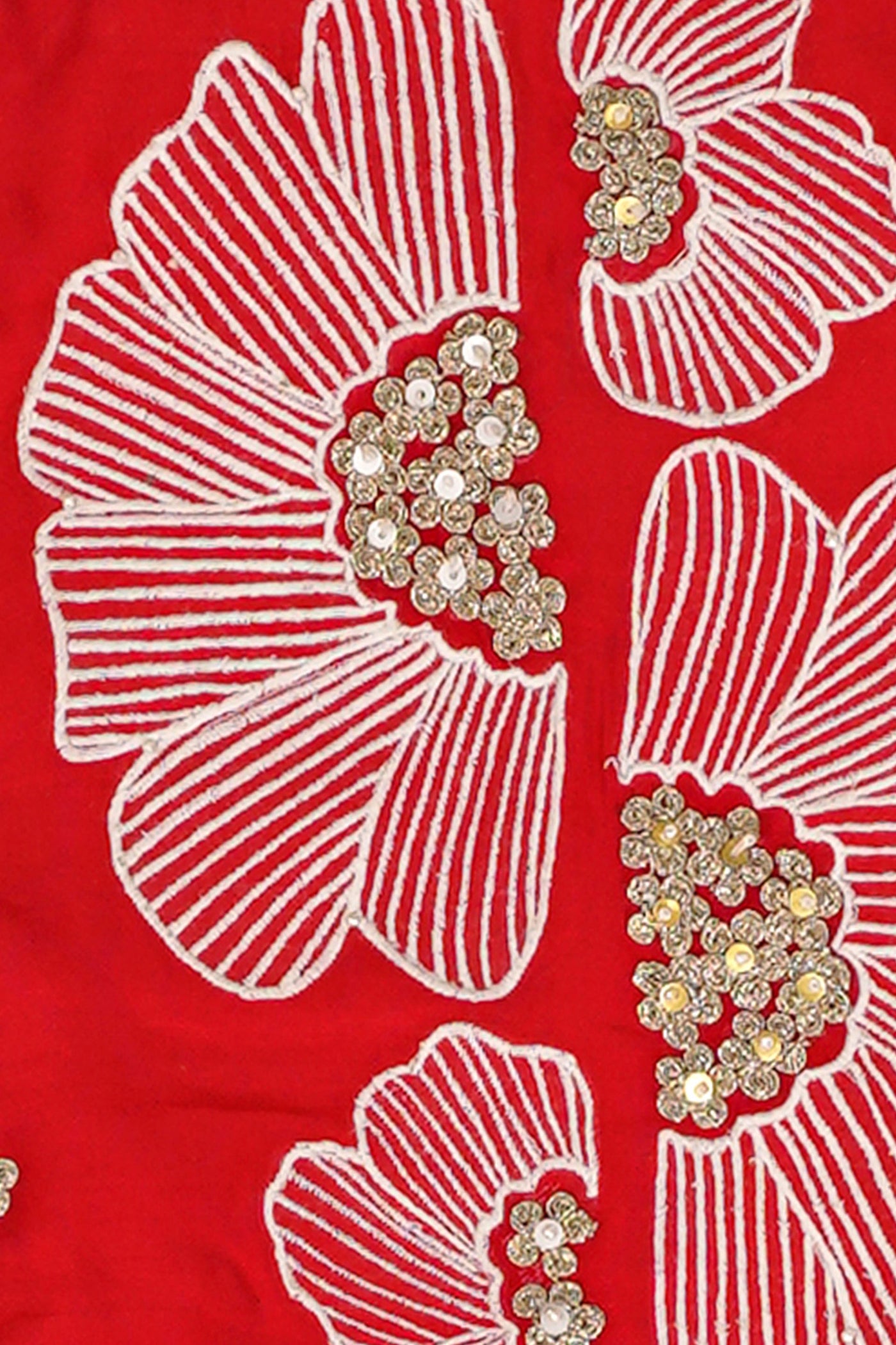 Mi ducle an'ya Red Floral Halter Lehenga Red festive kidswear girls online shopping melange singapore indian designer wear