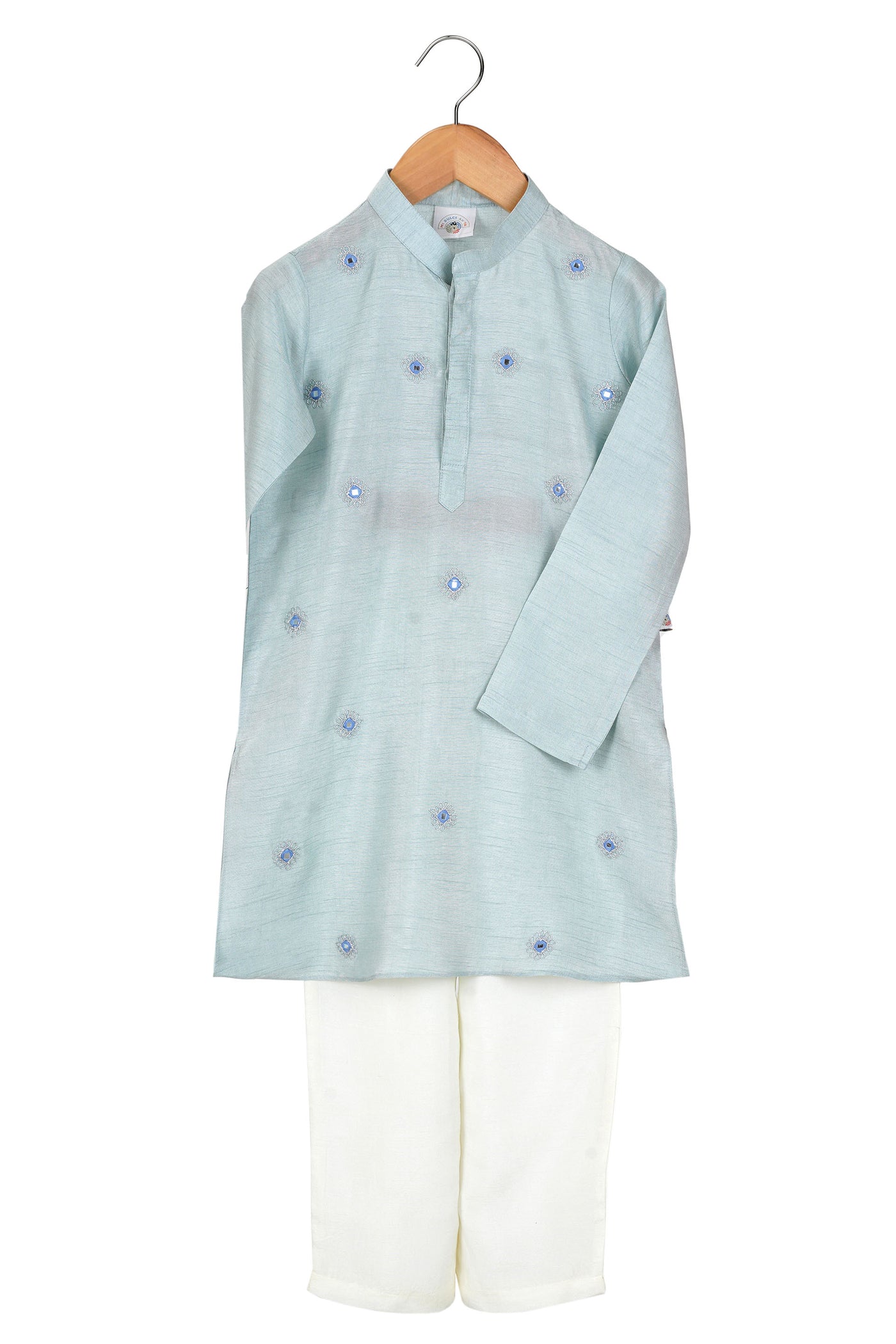 Mi ducle an'ya Sky All Over Mirror Work Kurta festive kidswear girls online shopping melange singapore indian designer wear