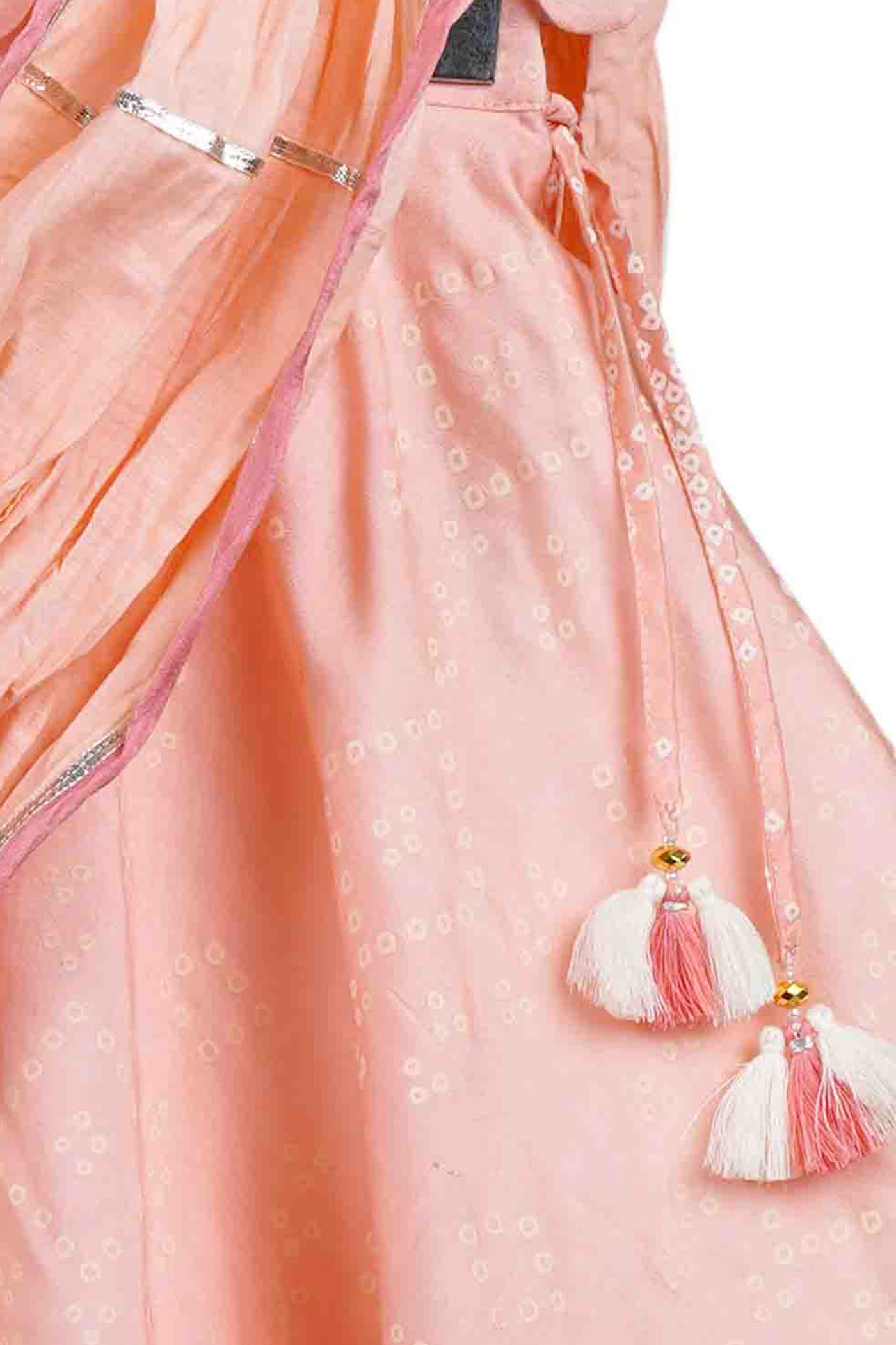 Mi ducle an'ya Tangerine Scallop Lehenga festive kidswear girls online shopping melange singapore indian designer wear