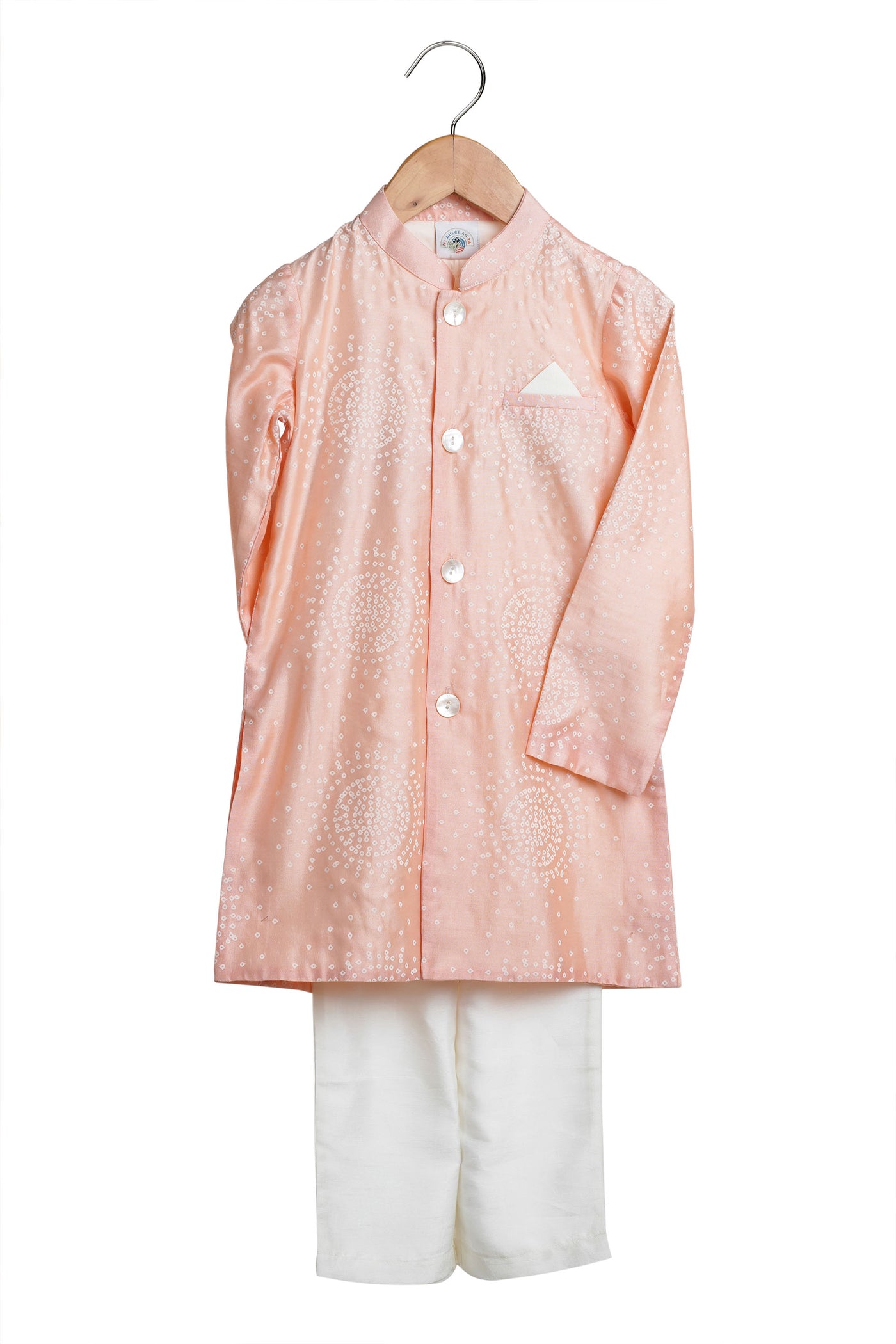 Mi ducle an'ya Tangerine Sherwani Set festive kidswear girls online shopping melange singapore indian designer wear