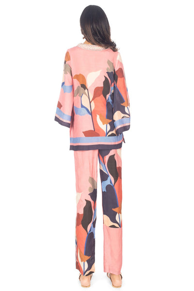 Monisha Jaising abstract set pink blue online shopping melange singapore indian designer wear