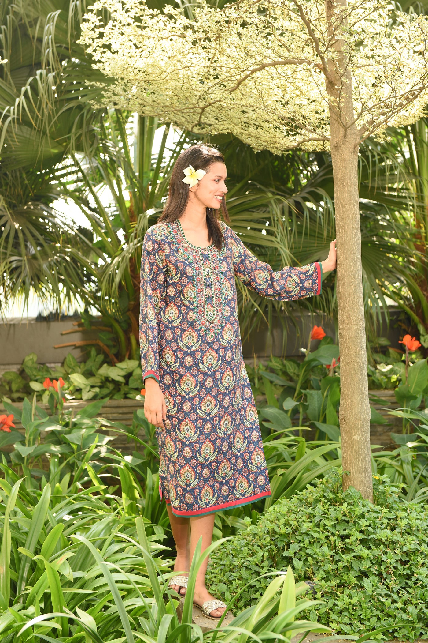 Monisha Jaising Aladdin Kurta blue online shopping melange singapore indian designer wear