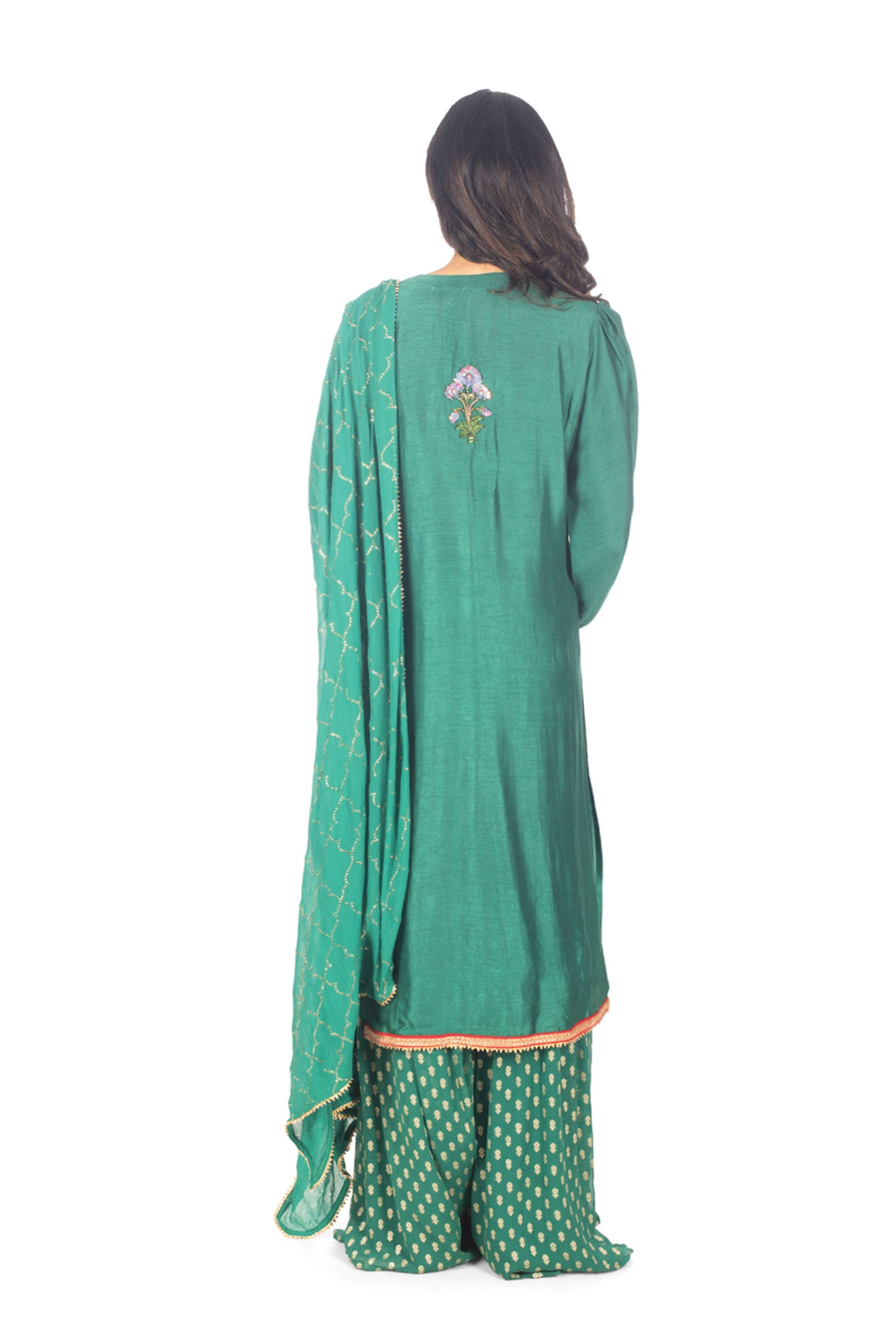 Monisha Jaising Emeralda Sharara green online shopping melange singapore indian designer wear