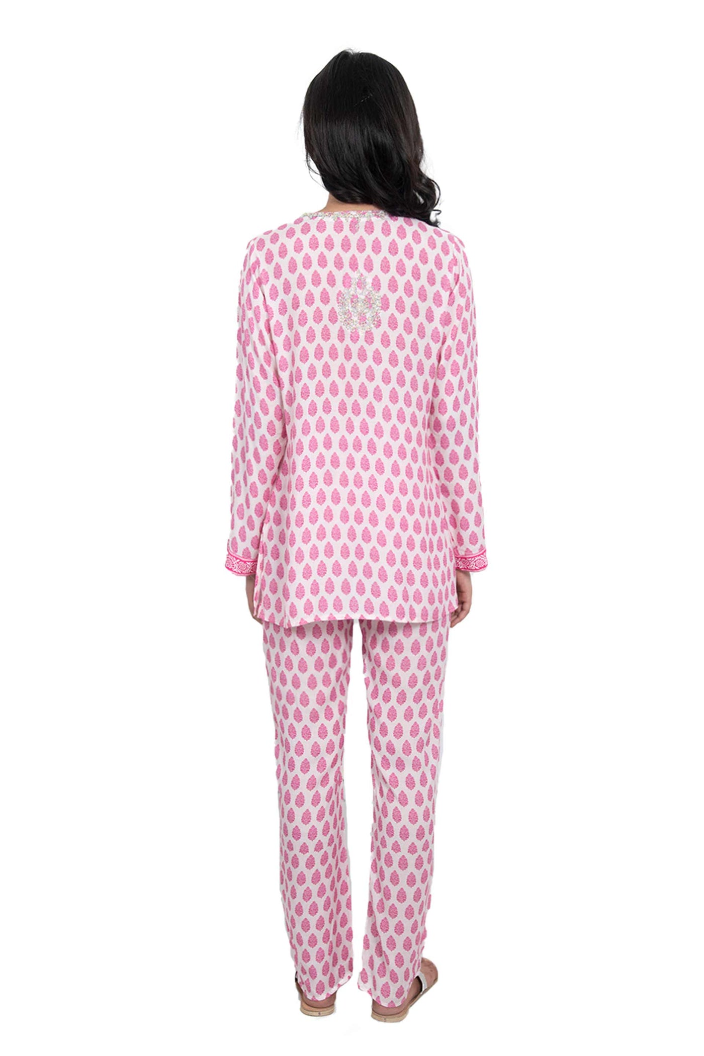 Monisha Jaising Gulabi Set pink white online shopping melange singapore indian designer wear