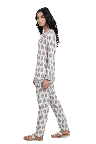 Monisha jaising Ivory Black Block Set online shopping melange singapore indian designer wear