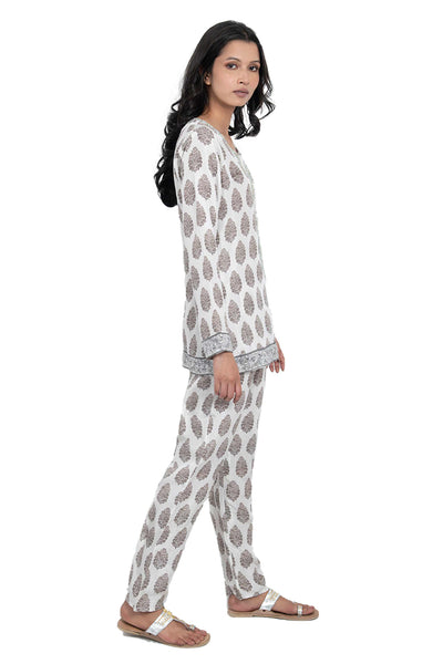 Monisha jaising Ivory Black Block Set online shopping melange singapore indian designer wear
