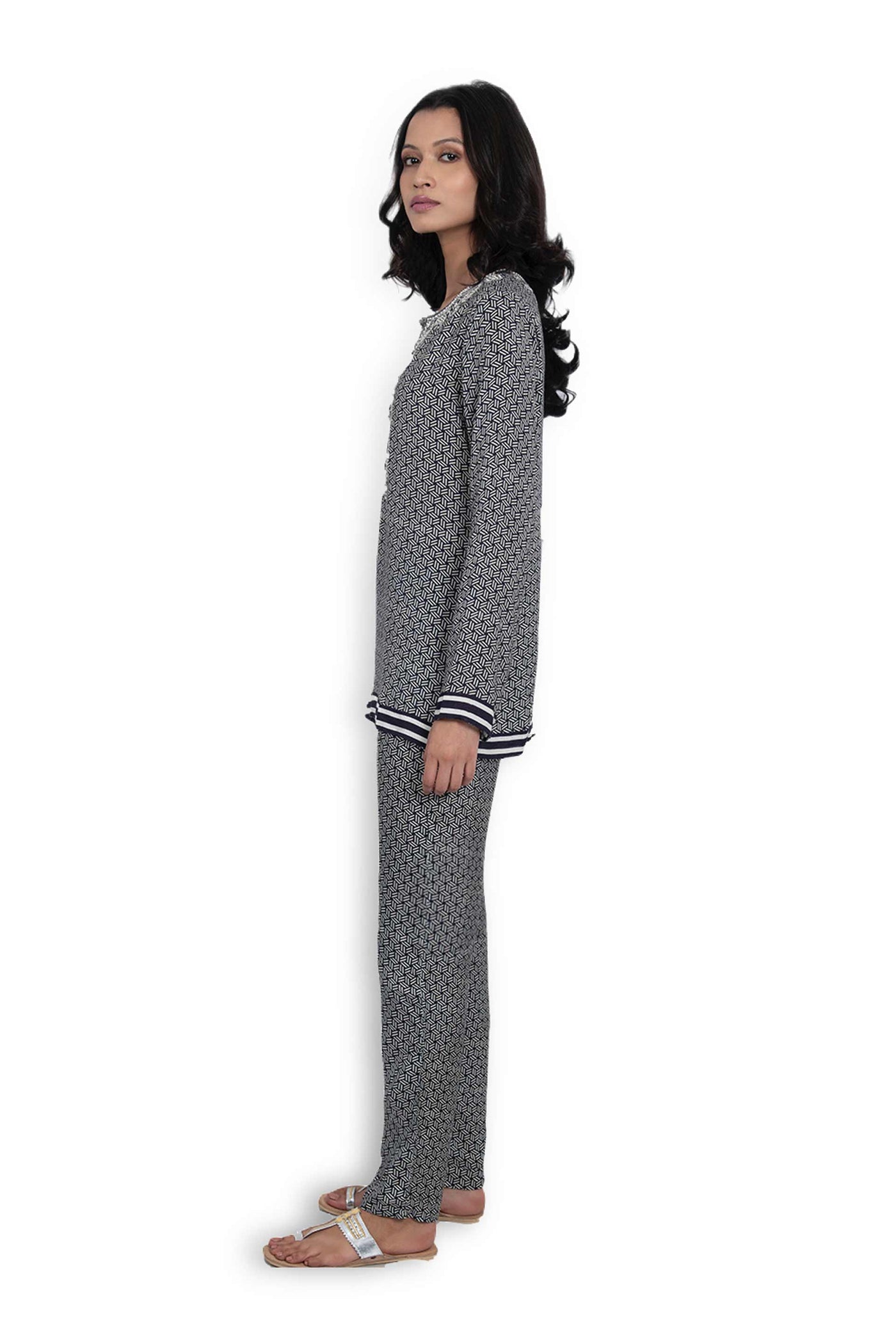 Monisha jaising Monochrome Set black white online shopping melange singapore indian designer wear