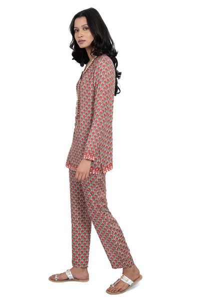 Monisha jaising Red Butti Set online shopping melange singapore indian designer wear