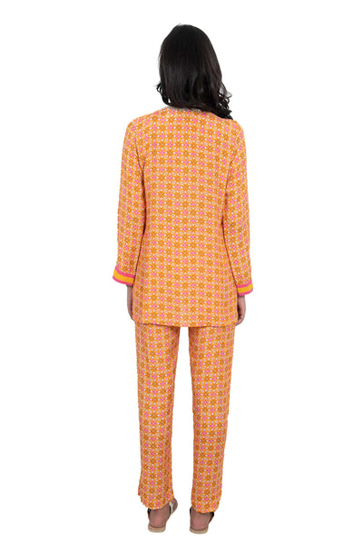 Monisha jaising Retro Set yellow online shopping melange singapore indian designer wear