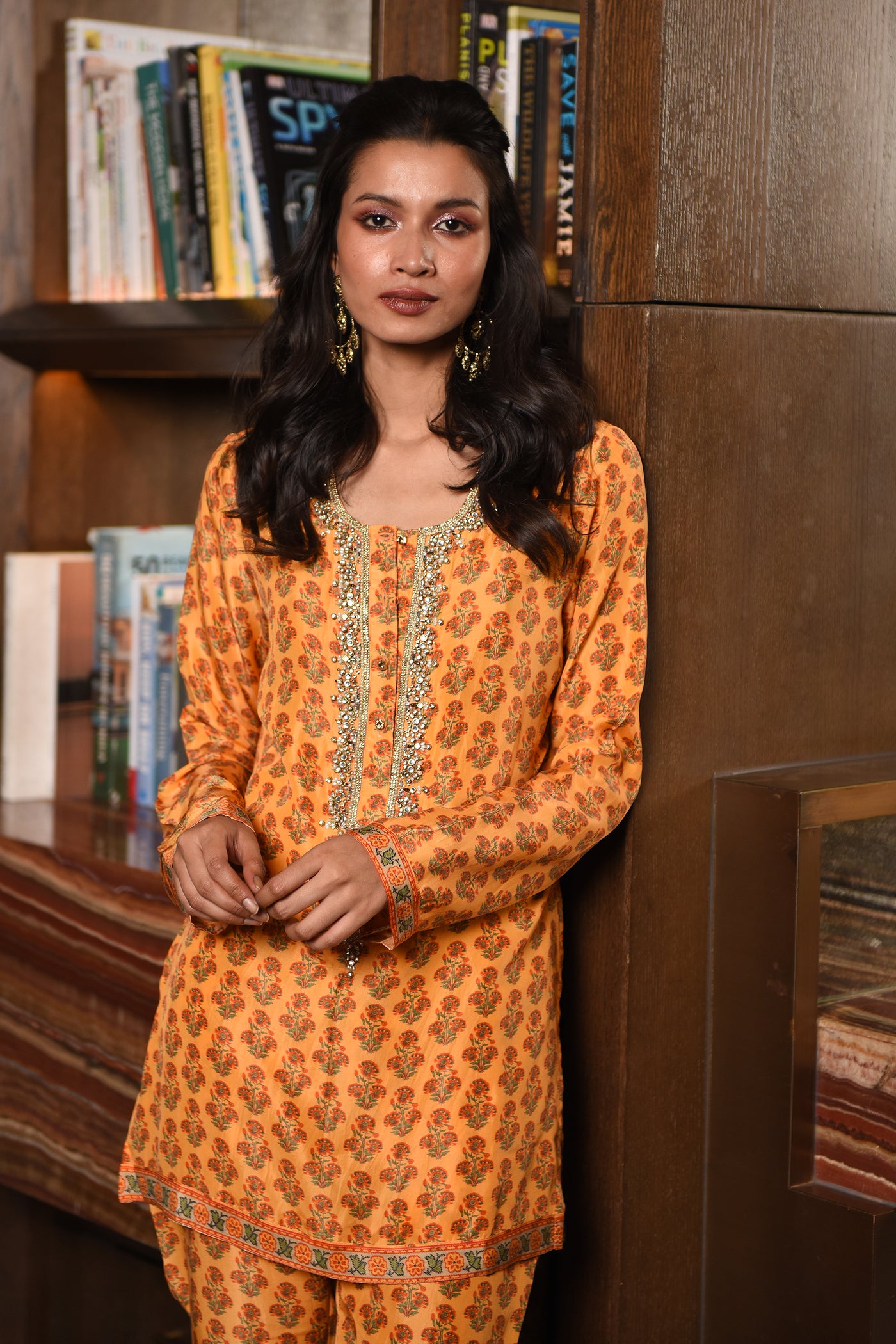monisha jaising Saffron Twin Set online shopping melange singapore indian designer wear
