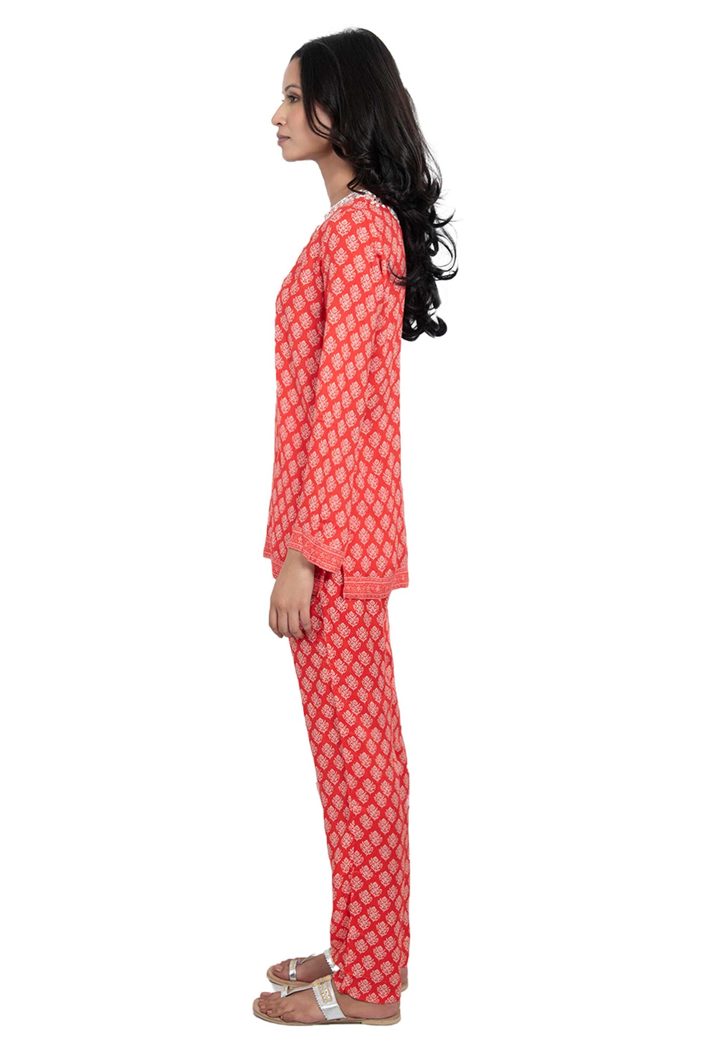Monisha jaising Scarlet Set red online shopping melange singapore indian designer wear