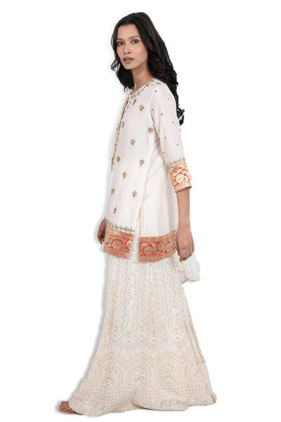 monisha jaising Taj Sharara white online shopping melange singapore indian designer wear